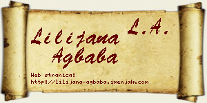 Lilijana Agbaba vizit kartica